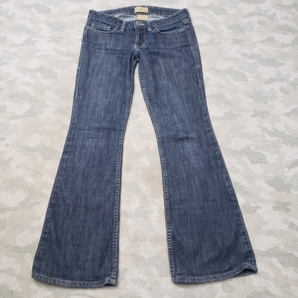 William Rast Flare Jeans Womens 26 Blue Low Rise Denim Dark Wash Stretch